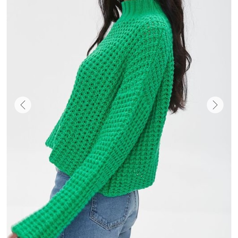 Mock Neck Purl Knit Sweater